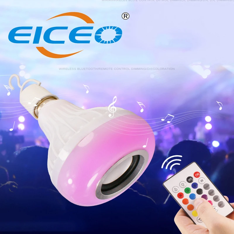 

2018 New Product LED Bulb Light Bluetooth Music Bulb Lamp Free Emergency Led Seven Color Box Bulb Remote Control Contact Wifi