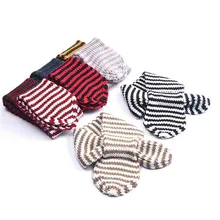 Весна-осень зима вязаный шерстяной детский крест шарф в полоску теплые унисекс для маленьких мальчиков и девочек воротник шея шарфы