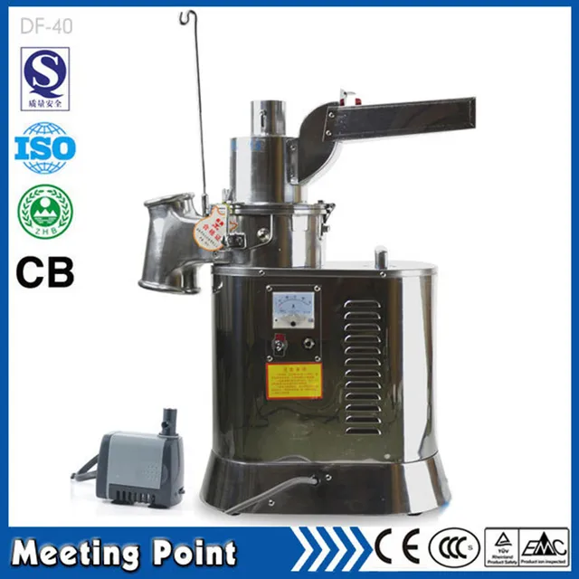 Dade high speed herb grinder DF 40 continuous feed milling machine flow