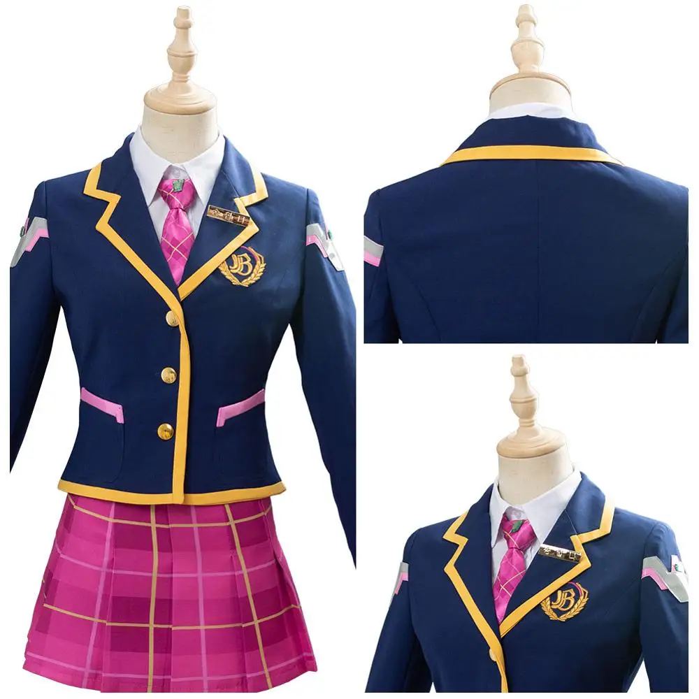 

OW Hana Song Cosplay Costume D.va Dva Academy Skin Cosplay Costume 3-YEAR Anniversary Outfit Halloween Carnival For Female Girls