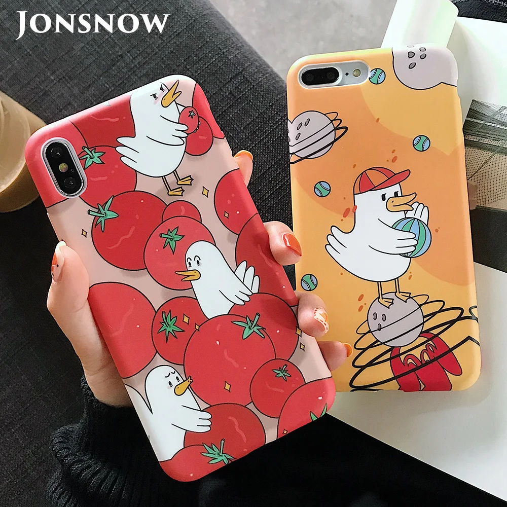 KIPX1123_1_JONSNOW Solid Liquid Soft Silicone Case For iPhone X XR XS Max 6 6S 7 8 Plus Cases Painted Cartoon Chick Cat Pattern TPU Cover