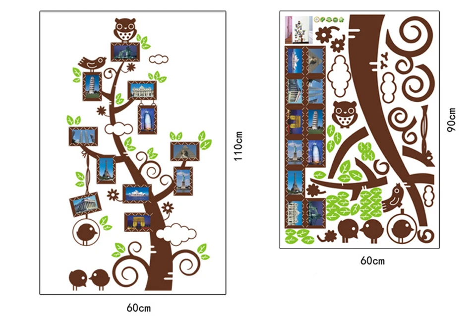 Милые наклейки на стену с изображением совы для детской комнаты, комнаты для девочек, украшения для спальни, дерево, цветы, наклейки на стену, украшение детской комнаты