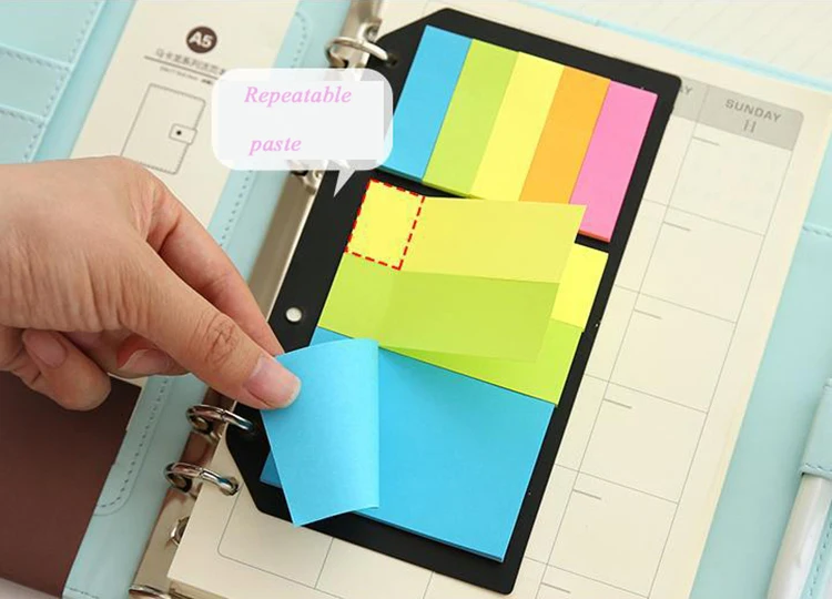 CXZY шесть отверстий конфеты цвета sticky note милые индексные ярлыки блокнот планировщик стикеры Скрапбукинг элементы офисный список канцелярские 3B839