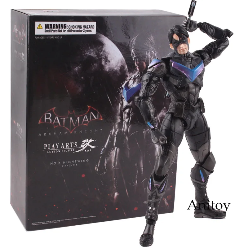 Фигурка Бэтмена Arkham Knight Play Arts Kai фигурка № 6 Nightwing ПВХ Коллекционная модель игрушки 25 см