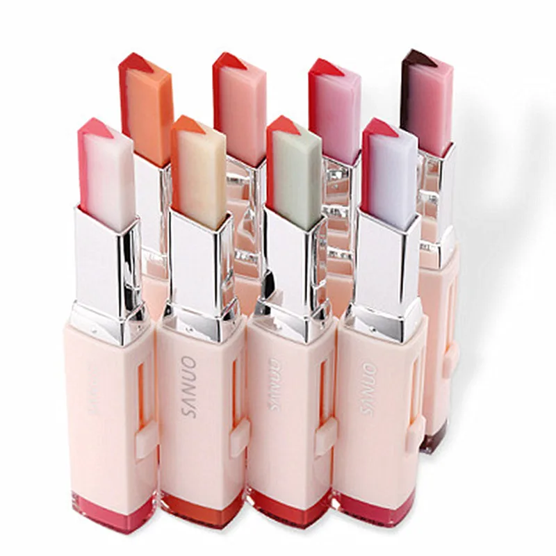 8 Color Gradient Color Korean Bite Lipstick V Cutting Two Tone Tint