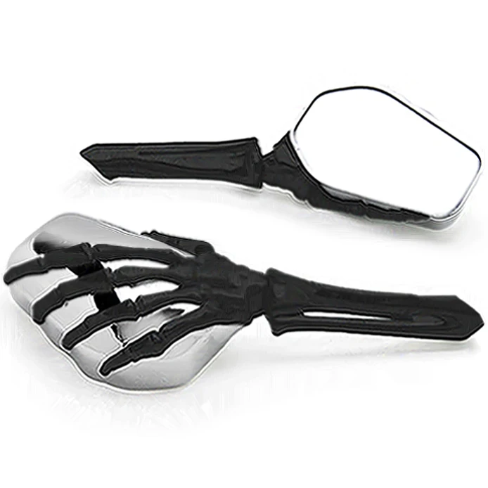 Brand new Chrome Black Custom Motorcycle Skeleton Mirrors For Yamaha Road Star Warrior Midnight XV Brand new Chrome Black Custom Motorcycle Skeleton Mirrors For Yamaha Road Star Warrior Midnight XV