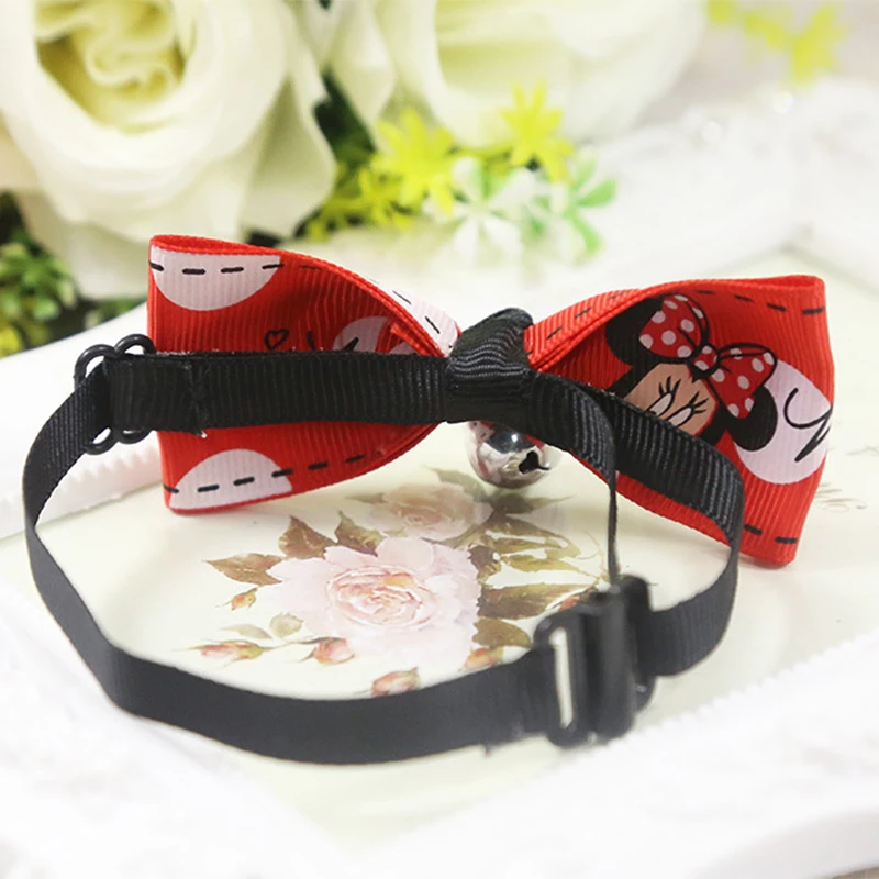 prativerdi Adjustable Bow Tie Dogs Cat Necktie Necklace Cute Bowknot Dog Collars With Bells For Puppy Cat Pet Shop Accessories5