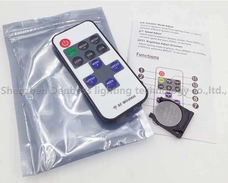 rf sem Fio Tira Conduzida Mini Controle Remoto Freqüência Suave Dimmer & Fio Conector Brilho Ajustar 12 v Led Controlador dc 5v-12v-24v 2 High Quality Luzes e Iluminação