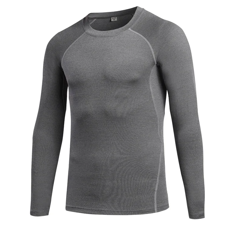 Longsleeve Man Fitness Shirt for Gym Quick Dry Exercises Training Tops