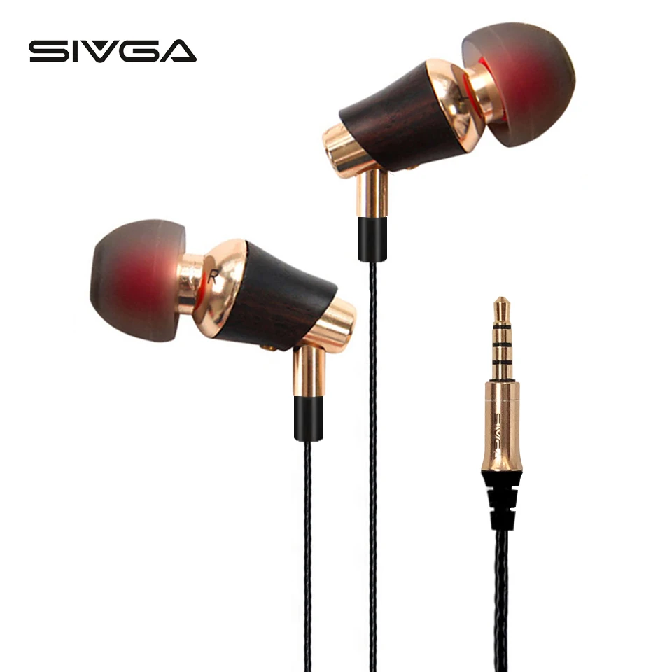 SIVGA M005 из розового дерева Бас звук HIFI стерео монитор Музыка наушники вкладыши