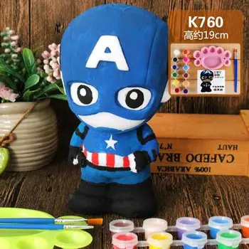 

19cm princess lovely Children pet mannequin toy plaster doll Piggy bank mannequin Gift 12 color paint pen palette 1set A262