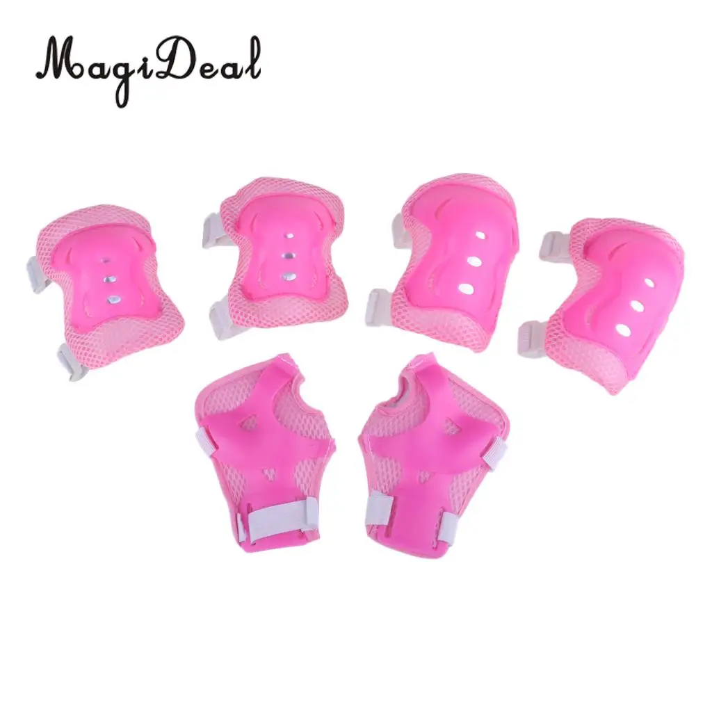 MagiDeal 7 Pieces Kids Bicycle Roller Skating Helmet Knee Elbow Wrist Pads Set for Skateboarding Longboarding Bicycle Scooter