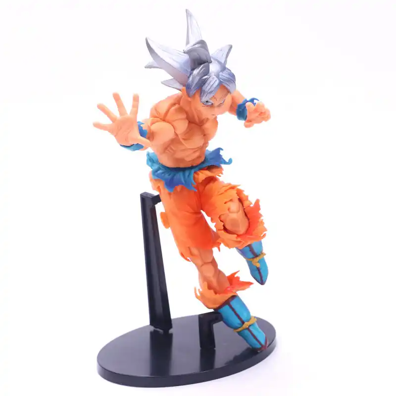 23cm Dragon Ball White Hair Ultra Instinct Son Goku Toy Pvc Anime