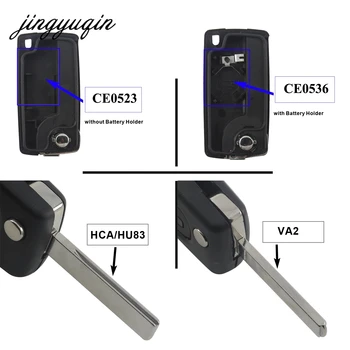 Keyforkess CE0523 Flip Remote Car Key 3 Button tronco centrale per Citroen Key ASK 433 Mhz ID46 - PCF7941 VA2 lama non tagliata 4 Keyforkess CE0523 Flip Remote Car Key 3 Button tronco centrale per Citroen Key ASK 433 Mhz ID46 - PCF7941 VA2 lama non tagliata - Jingyuqin CE0523 Flip Remote Car Key 3 Button tronco centrale per Citroen Key ASK 433