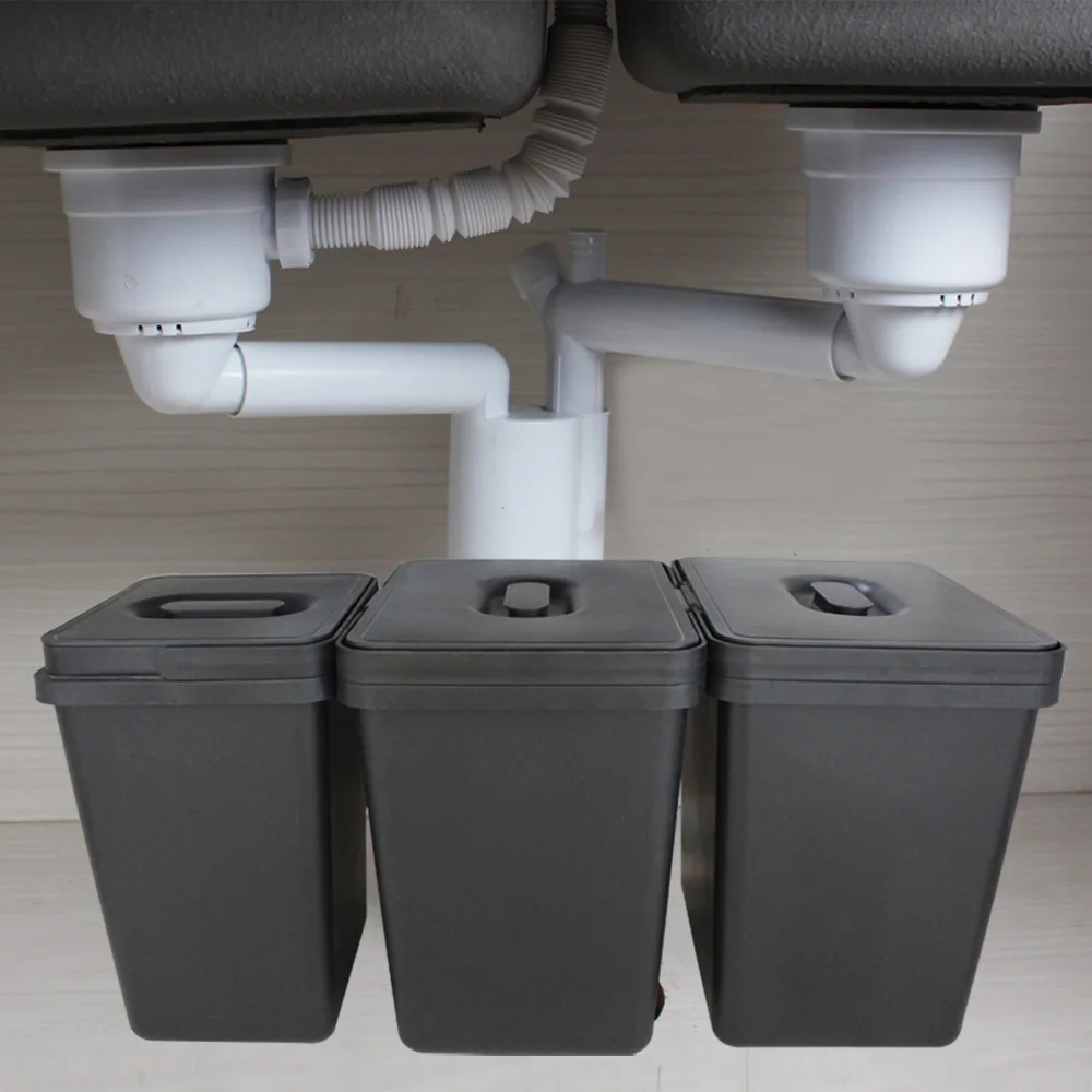  Talea Double kitchen stainless steel sink drainage set with hose Deodorant sink downcomer drain str - 32919838756