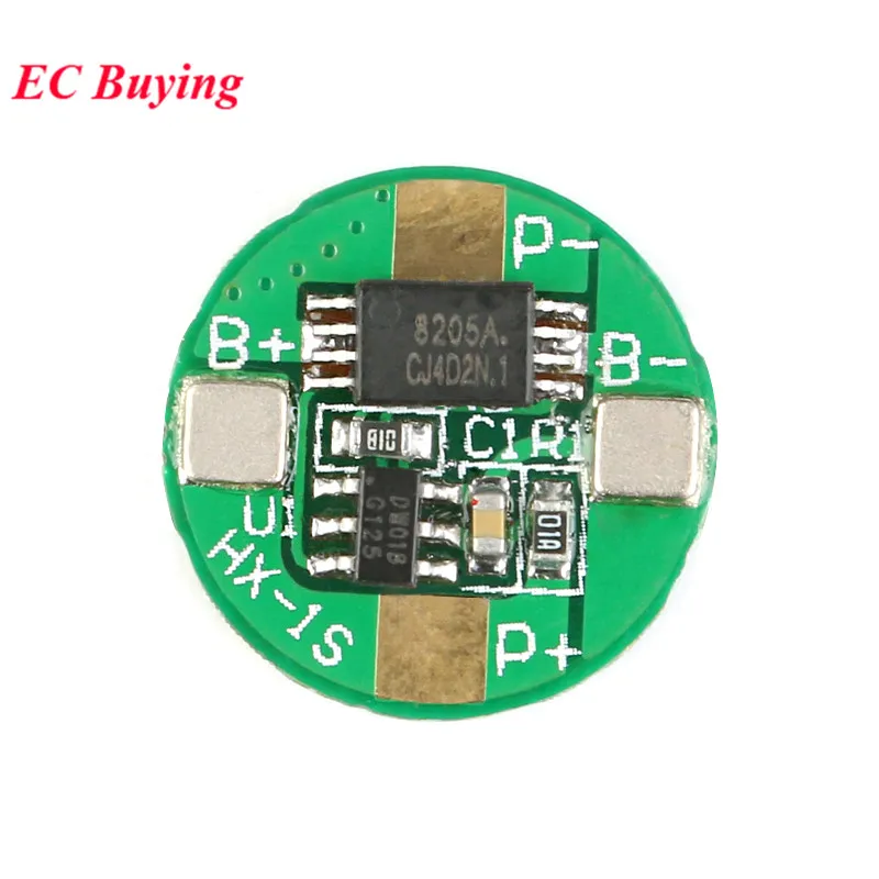 3,7 V 1S 18650 Защитная плата для литиевой батареи PCB 2.5A Li-Ion BMS PCM с защитой от перезаряда и разрядки