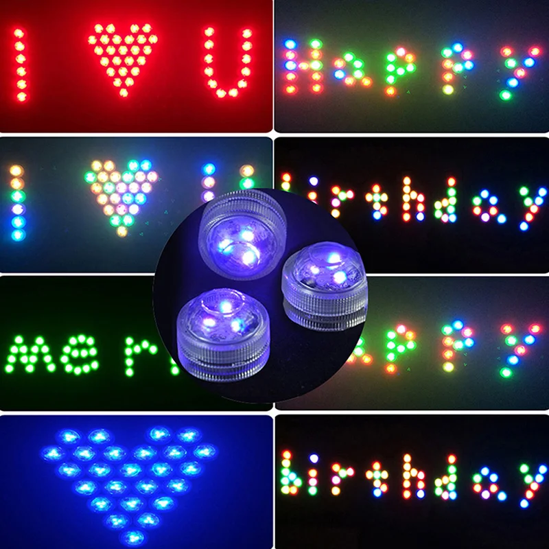 

Waterproof 1Pc Remote Controller Color Change LED Wedding Party Fish Tank Light #20/18L