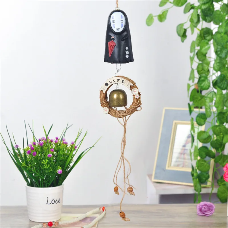 1 шт. прекрасная студия Ghibli NO FACE Man Windbell Wind Chime металлический колокольчик ПВХ фигурка из смолы Коллекция Модель игрушка кукла подарки