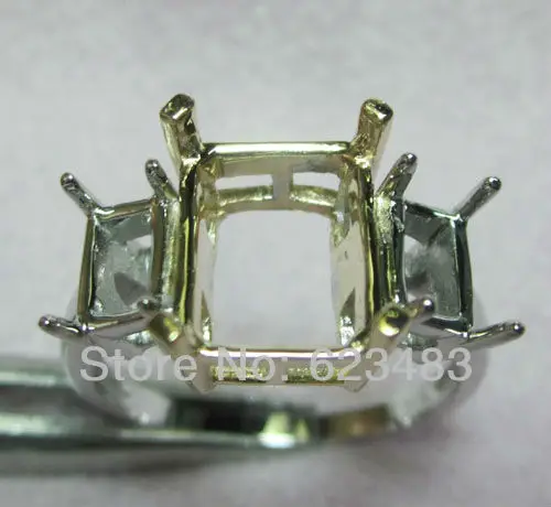 

jewellery Solid 14K White Gold Semi Mount Ring