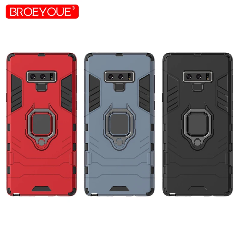 

Case For Samsung Galaxy S8 S9 Plus A7 A5 2018 Case Note 9 J4 J6 EU J2 Pro A8 Plus 2018 Armor Iron Ring Shockproof Case Adsoption