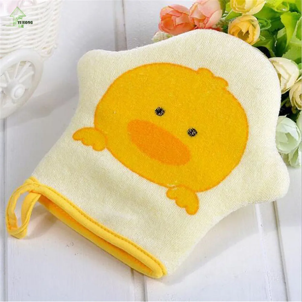 YI HONG Kid Baby Bath Brush Soft Mitt Glove Children Cartoon Baby Bath Accessories Shower Bathing Gloves Wash Cloth Towel A1269c