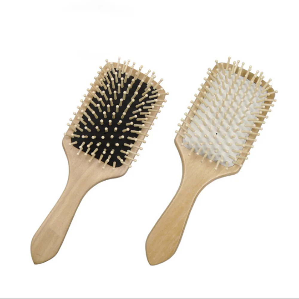

1 PC Massage Comb Paddle Brush Antistatic Natural Wooden Massage Hairbrush Comb Scalp Health Care Paddle Brush Hair Styling tool