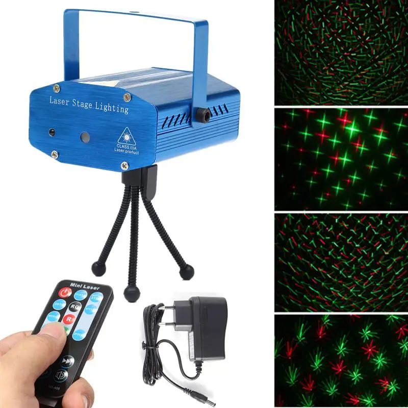 Smuxi, мини-светильник, автоматический/голосовой светодиодный лазерный проектор для дискотеки DJ, вечерние, Рождественский Декор, светильник, эффект ing+ пульт дистанционного управления