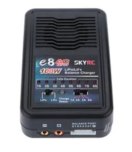 Original SKYRC e8 100W 2-8s LiPo LiFe Battery Balance Charger for RC Quadcopter Helicopter Battery+EU/US/UK/AU plug power