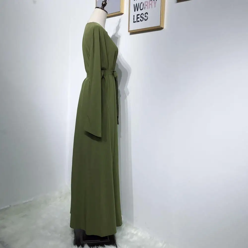 Женское длинное мусульманское платье макси Abaya для вечеринки простое винтажное