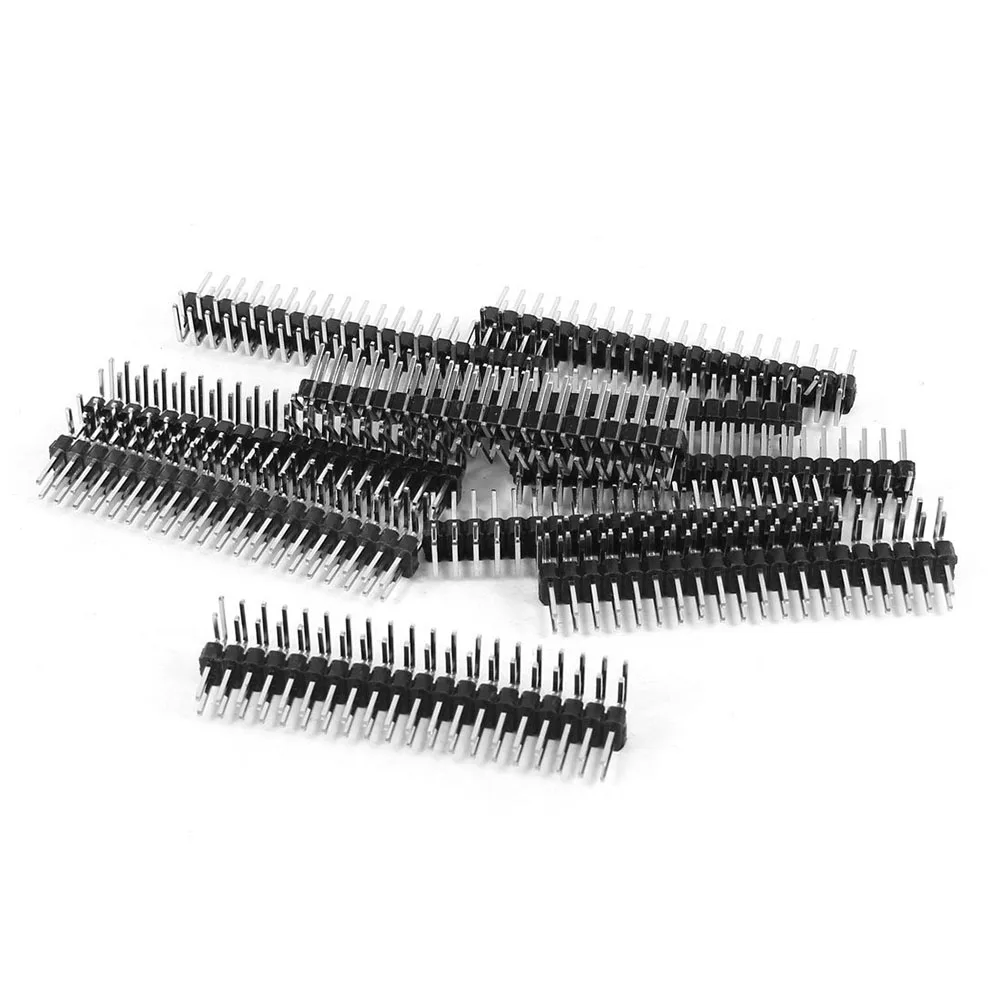 

10 Pcs 2.54mm Pitch 2x20 40Pin Right Angle PCB Connector Pin Headers