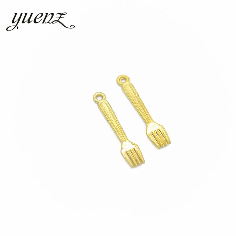 YuenZ 30 шт Металлические Подвески античный серебряный бронзовый золотой цвет Ложка Вилка Подвески для ювелирных изделий DIY ремесла 24*6 мм J203