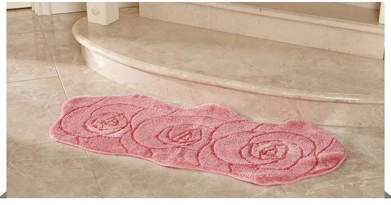 19,6 ''Wx19. 6''L/50x50 см в форме розы из микрофибры TPE Нескользящие коврики для ванной комнаты