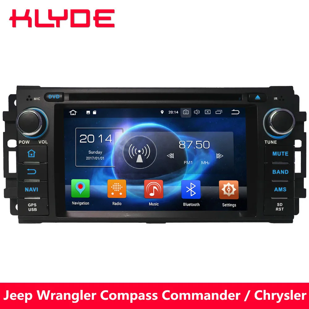 

KLYDE 4G Octa Core 4GB RAM Android 8.0 7.1 6.0 Car DVD Player Radio For Jeep Grand Cherokee Chrysler 300C Cirrus Aspen Sebring