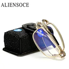 ALIENSOCE бренд сплав оправа Анти-усталость смолы линзы складные очки для чтения для женщин и мужчин Складные пресбиопии очки