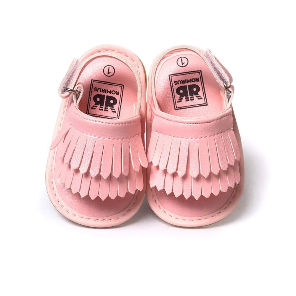 Сандалии с кисточками для маленьких девочек и мальчиков мягкая детская обувь для малышей Детские сандалии детские Мокасины детская обувь для девочек