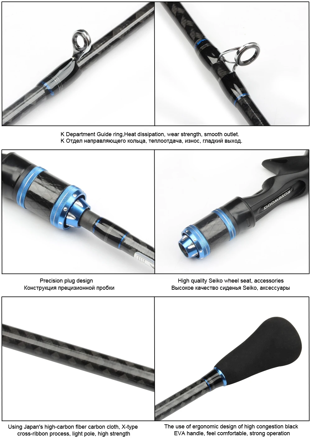 Max Lure Weight 200g Saltwater Jigging Casting Rod 195cm Graphite Heavy Boat Fishing Rod Fuji Accessories Jigging Fishing Rod  (2)