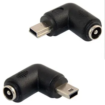

DC 5.5x2.1 mm Jack To Right Angle USB Mini 5 pin Male Power Adapter Converter