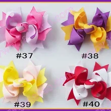 Новые 1000 шт. 3.5 дюйм(ов) два тона бутик волосы луки девушка аксессуары для волос