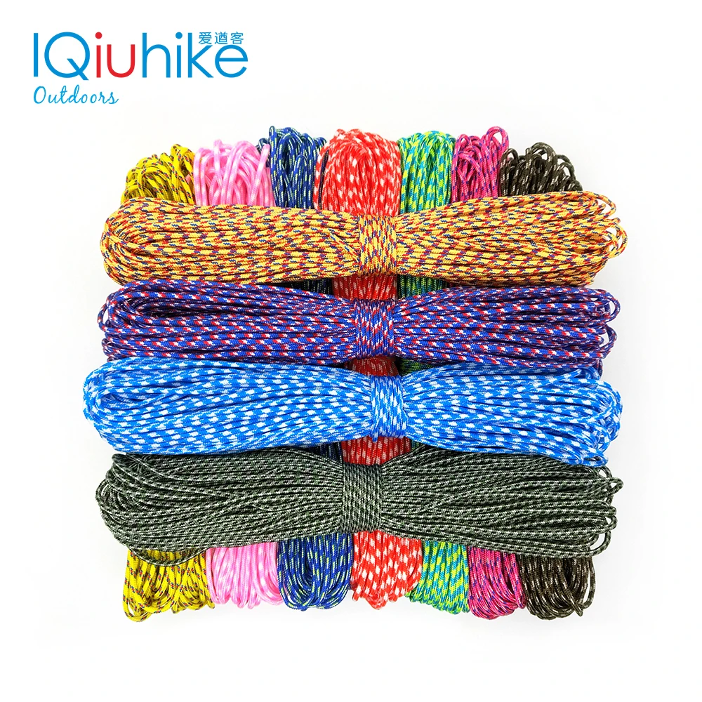 IQiuhike 50FT Paracord 2 ملليمتر واحد حامل النوى Paracord ل بقاء المظلة الحبل الحبل التخييم تسلق التخييم حبل