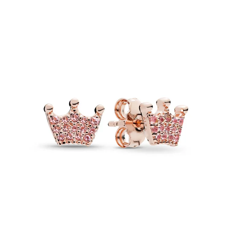 9 стилей, 925 пробы, серебряные серьги, заманчивые, с сердечками, милая Корона, серьги с кристаллами для женщин, ювелирные изделия для свадебной вечеринки - Окраска металла: LEX036