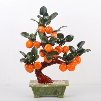 

TV cabinet Decoration jade bonsai 18 small orange tree Home Furnishing jewelry ornaments jewelry jewelry hotel room