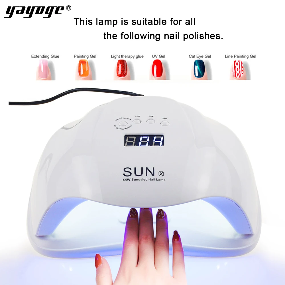 YAYOGE Nail Dryer For Nails Art 58W UV LED Lamp For All Types Gel