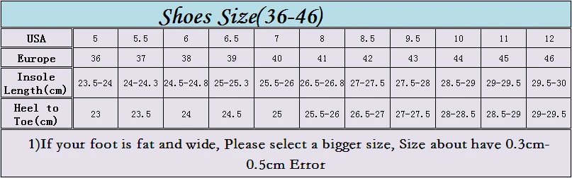 size 36-46