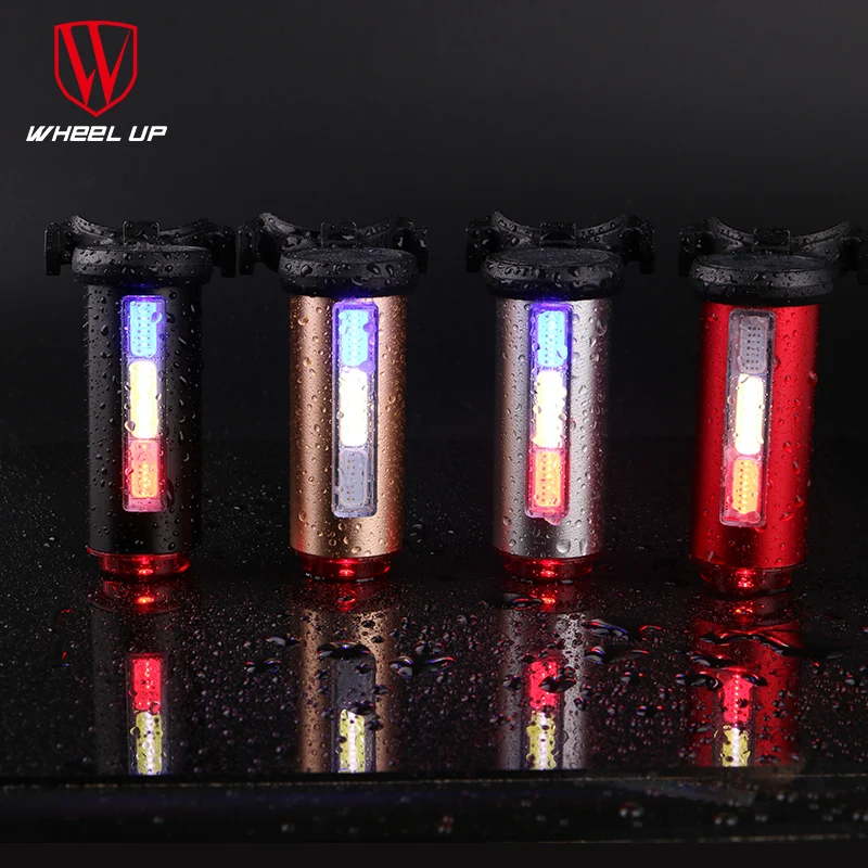 Top WHEEL UP Bike Light USB Rechargeable 360 Safety Seat post Tail-light 7 Modes COB Lamp Beads LEDS Bicycle Light Free Shipping new 3 Top WHEEL UP Bike Light USB Rechargeable 360 Safety Seat post Tail-light 7 Modes COB Lamp Beads LEDS Bicycle Light Free Shipping new 3