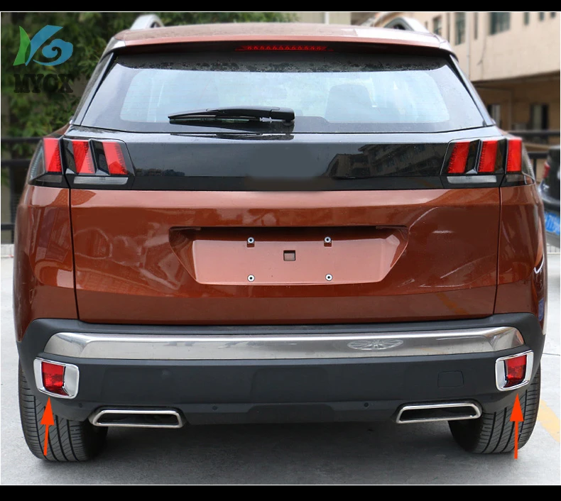 Для Peugeot 3008 GT 2017 2018 ABS хром автомобильные передние и задние противотуманные фары