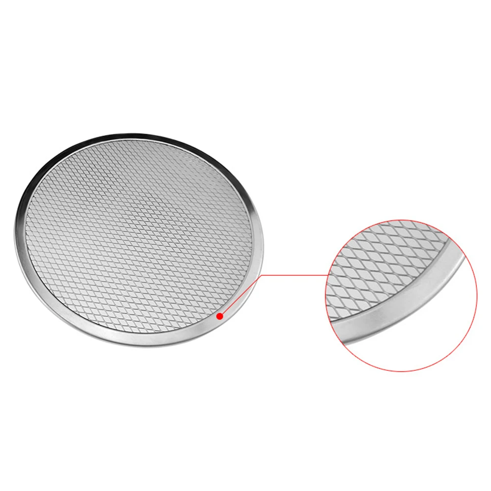 Hot 6/7/8/9/10/11/12/13/16 Inch Aluminum Thicken Non-stick Net Round Pizza Mesh Pan Baking Tray Kitchen Tool new
