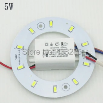 5 Вт 12 15 СВЕТОДИОДНЫЙ круг панель светильник 85V 265V AC SMD 5730 светодиодный круглая