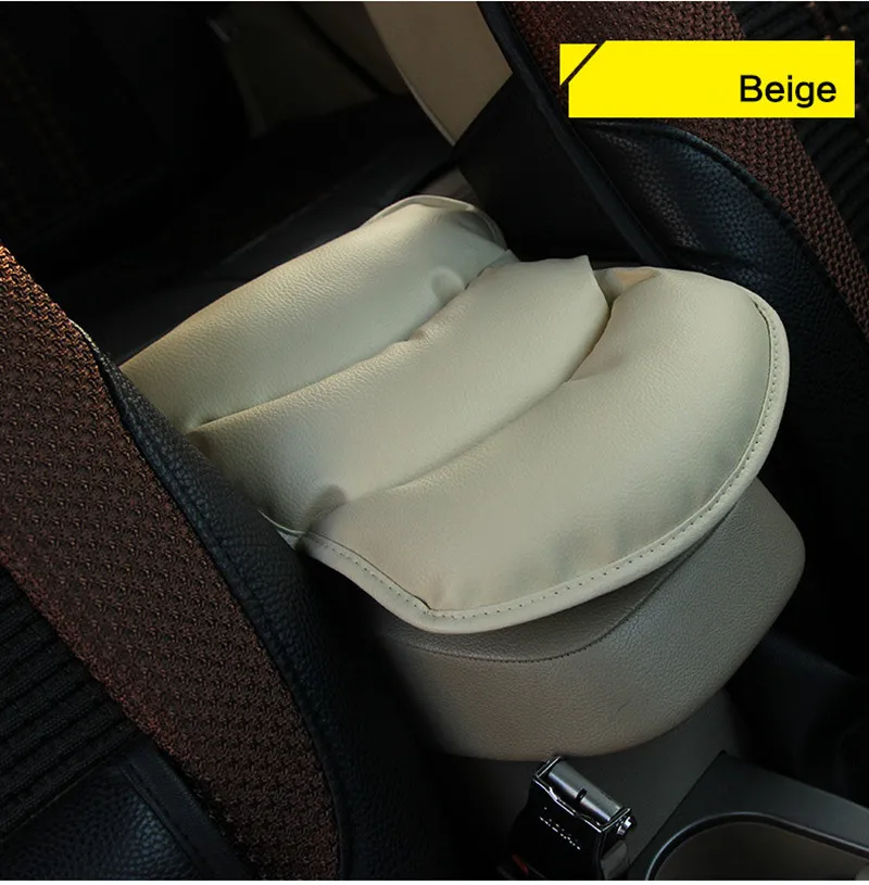 Leather central armrest control box cushion covers car styling Sticker