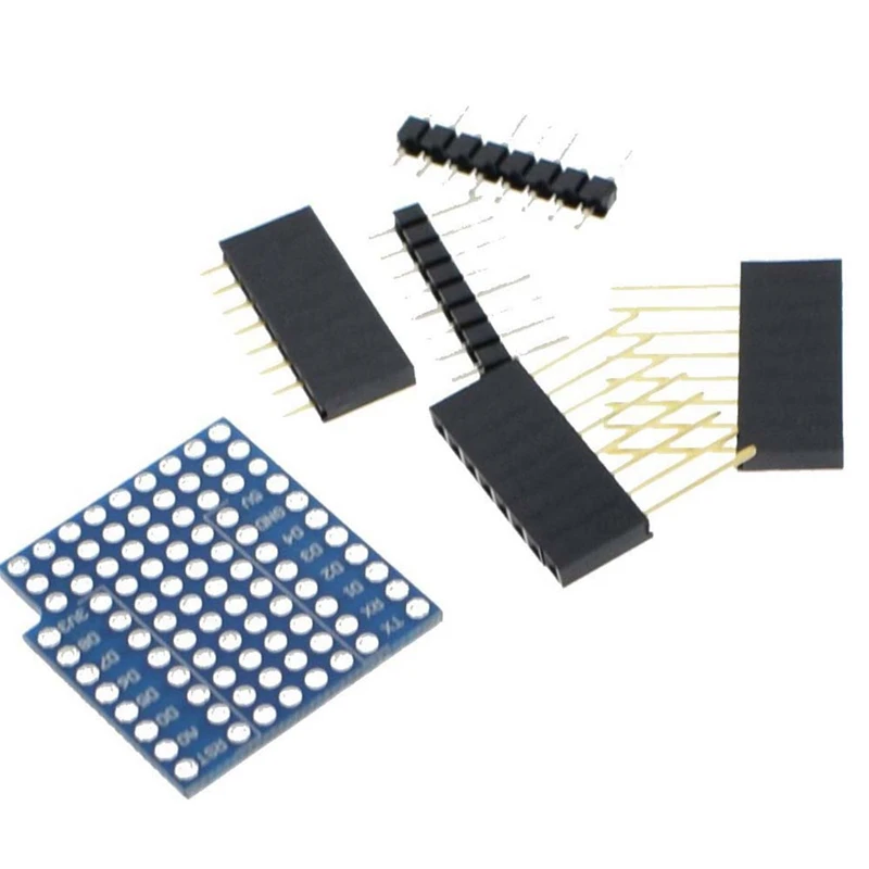 

Protoboard Shield For Wemos D1 Mini Double Sided Perf Board Compatible