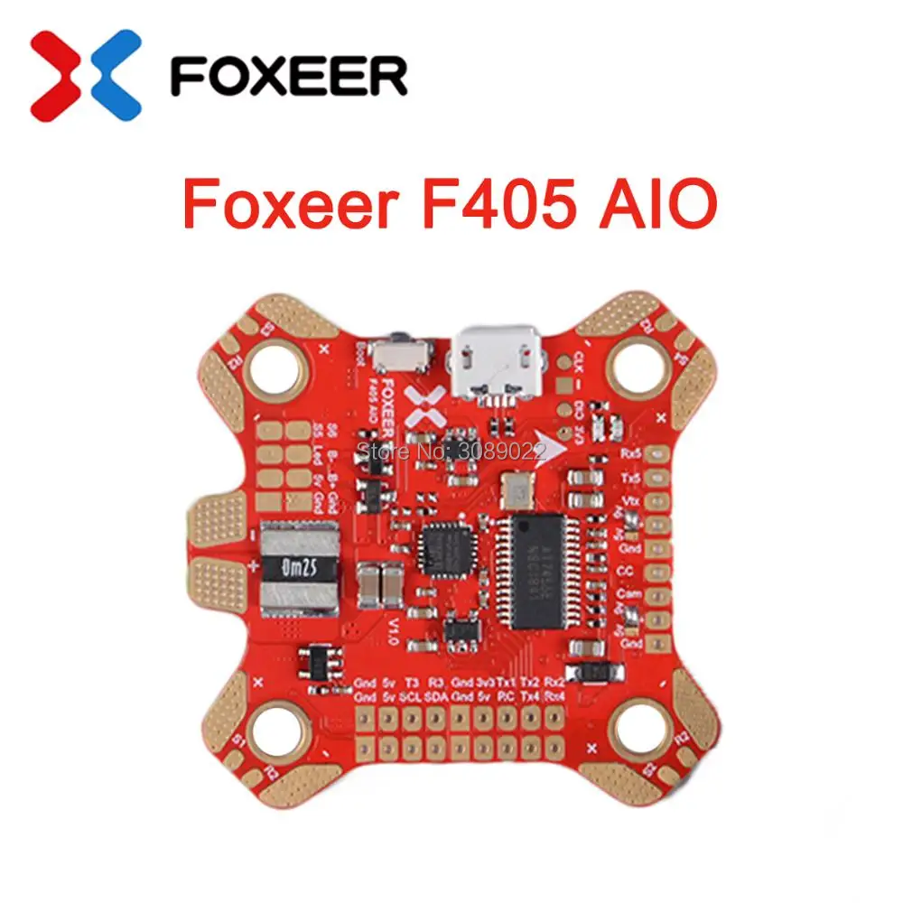 Foxeer F405 F4 AIO система управления полётом с диагональю экрана 3-6 S с Betaflight OSD/5C 2A BEC полета Управление доска для радиоуправляемого летательного аппарата FPV Фристайл Квадрокоптер
